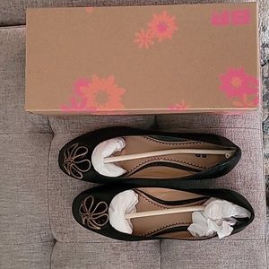 BP Black leather ballet shoe